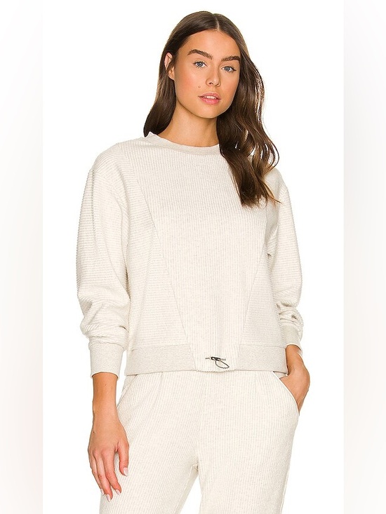 Varley Tops - Varley Arleta Pullover in Ivory Cloud